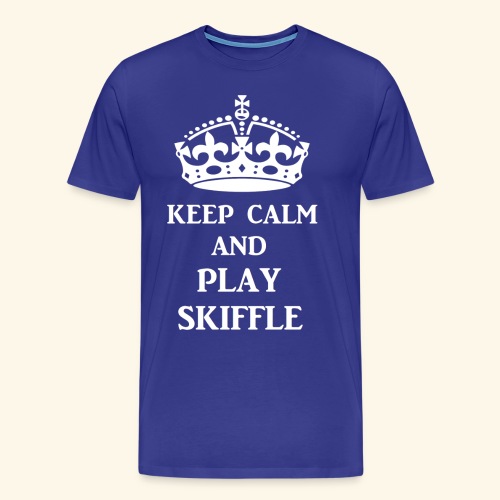 keep calm play skiffle wh - Men's Premium T-Shirt