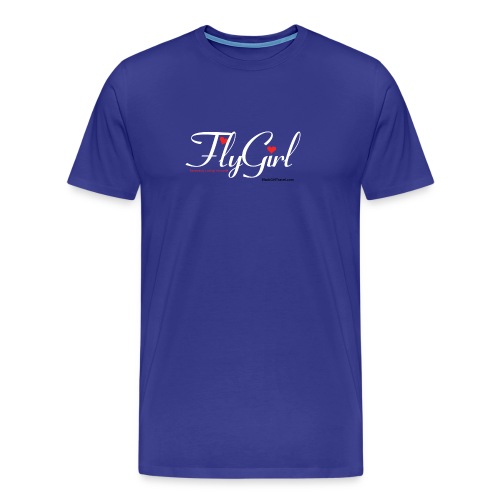FlyGirlTextWhite W Black png - Men's Premium T-Shirt