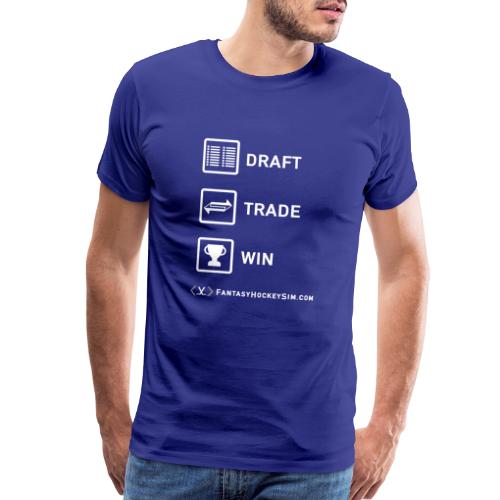 Draft - Trade - Win (Vertical) + FHS Roundel Logo - Men's Premium T-Shirt