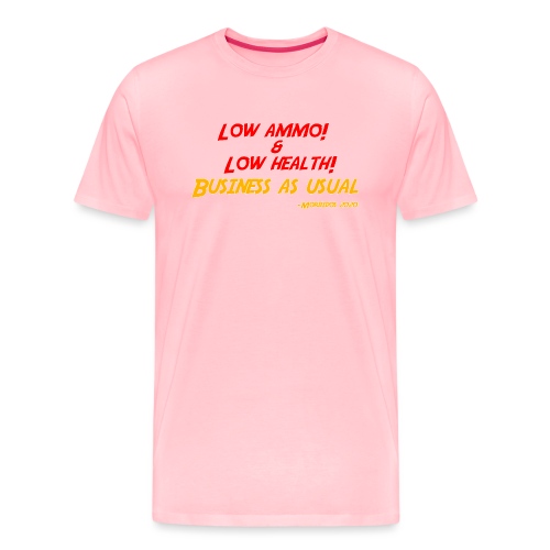 Low ammo & Low health + Logo - Men's Premium T-Shirt