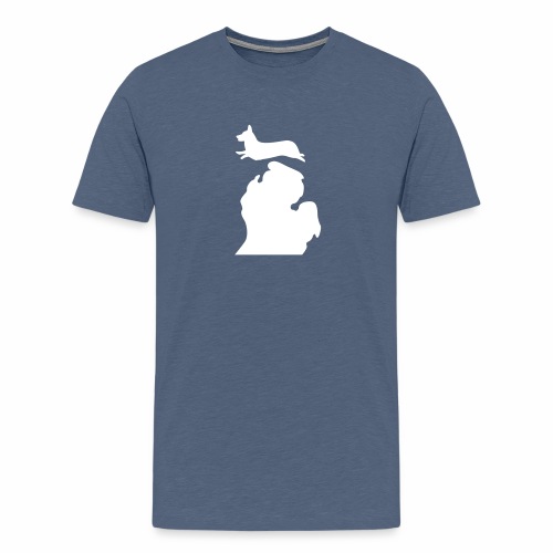 Corgi Bark Michigan - Men's Premium T-Shirt