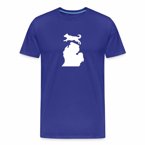 Bark Michigan Husky - Michigan Tech Colors - Men's Premium T-Shirt