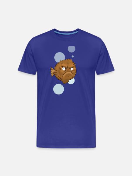 Grouchy Fish - Men's Premium T-Shirt - royal blue