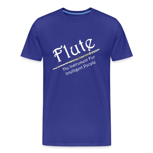 Intelligent Flute White Text - Men's Premium T-Shirt