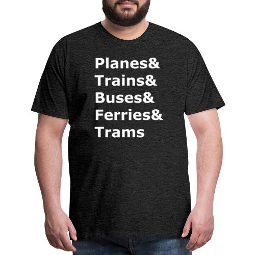 & Transportation - Light Lettering - Men's Premium T-Shirt