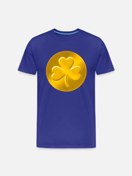 Lucky Shamrock Coin - Men's Premium T-Shirt - royal blue
