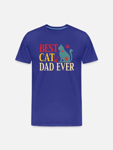The best Cat Dad - Men's Premium T-Shirt - royal blue