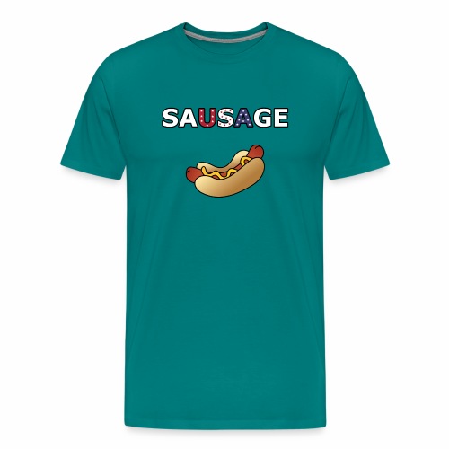 Patriotic BBQ Sausage - Men's Premium T-Shirt