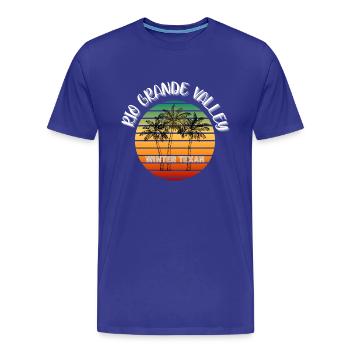 Rio Grande Valley Winter Texan - Men's Premium T-Shirt - royal blue - Front - Liam (192cm)