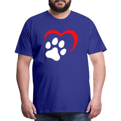 Heart and Paw Print - Men's Premium T-Shirt