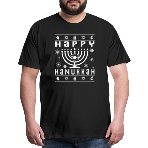 Happy Hanukkah Ugly Holiday - Men's Premium T-Shirt
