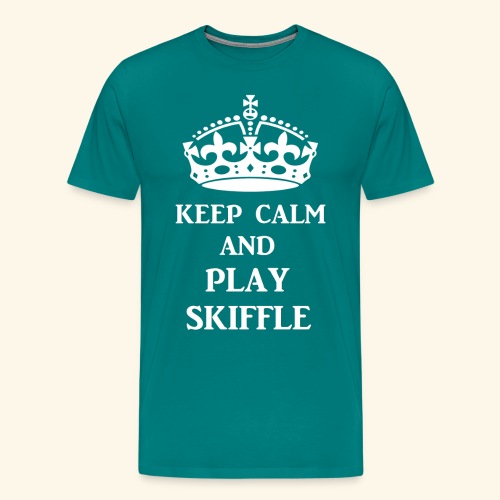 keep calm play skiffle wh - Men's Premium T-Shirt