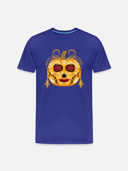 Mexican Halloween Pumpkin - Men's Premium T-Shirt - royal blue