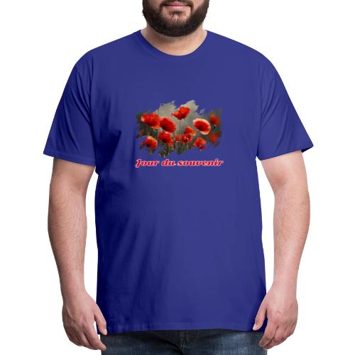 Remembrance Day with Poppies - Men's Premium T-Shirt