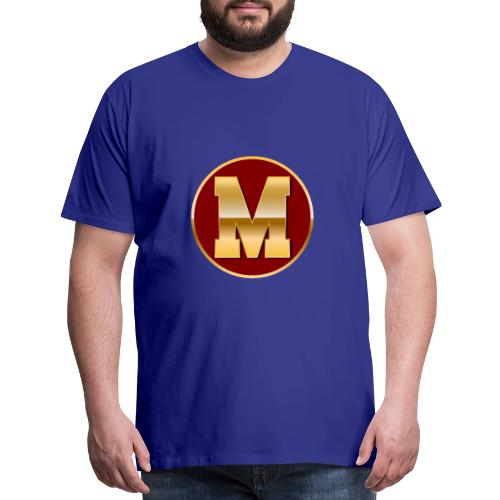 Letter M – Capital Varsity Alphabet Monogram - Men's Premium T-Shirt