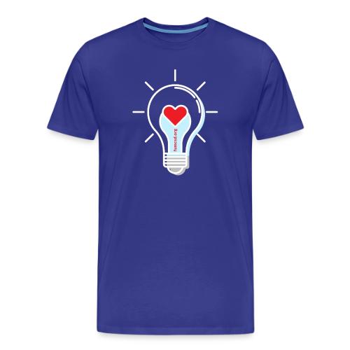 FUMCSD Heart Light Bulb - White Lines - Men's Premium T-Shirt