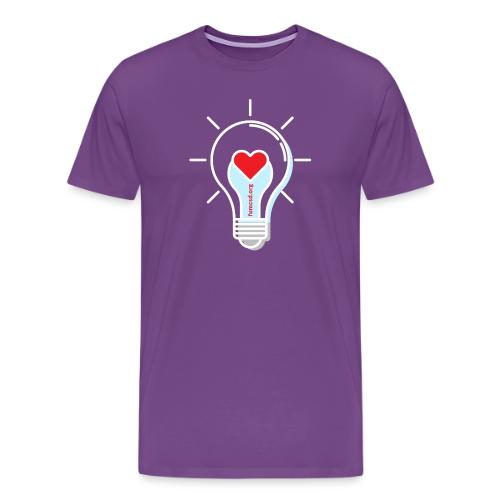 FUMCSD Heart Light Bulb - White Lines - Men's Premium T-Shirt