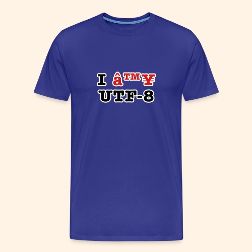 I â™¥ UTF-8 - Men's Premium T-Shirt