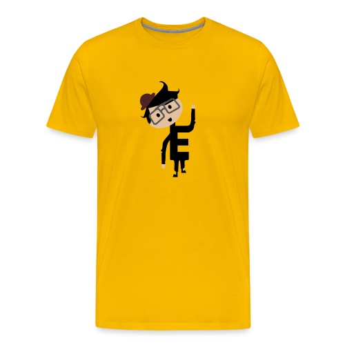 Alphabet Letter E - Uneven Little Man Enzo - Men's Premium T-Shirt