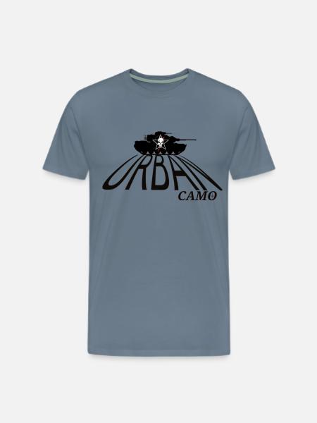 Urban Camo Tank - Men's Premium T-Shirt - steel blue