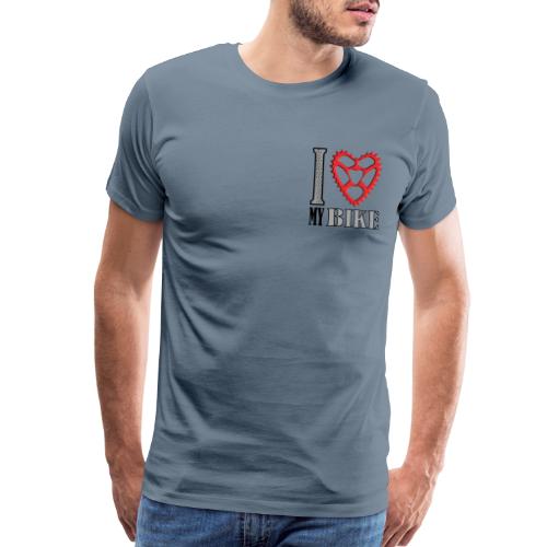 I love my bike red heart - Men's Premium T-Shirt