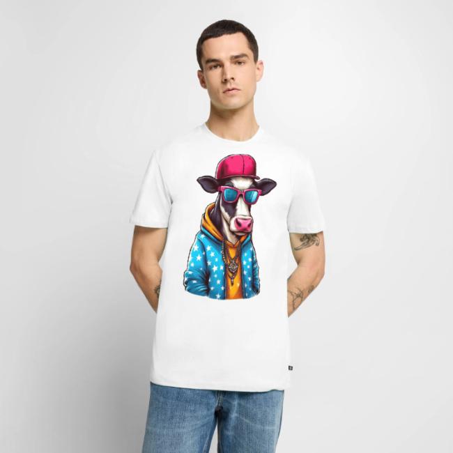 Gangster Cow Wearing a Cap