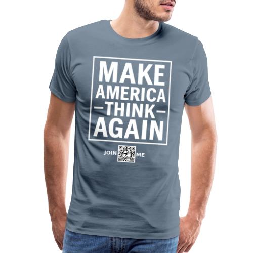 Think (white, back-facing) - Men's Premium T-Shirt