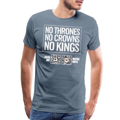 No Thrones (white, front-facing) - Men's Premium T-Shirt