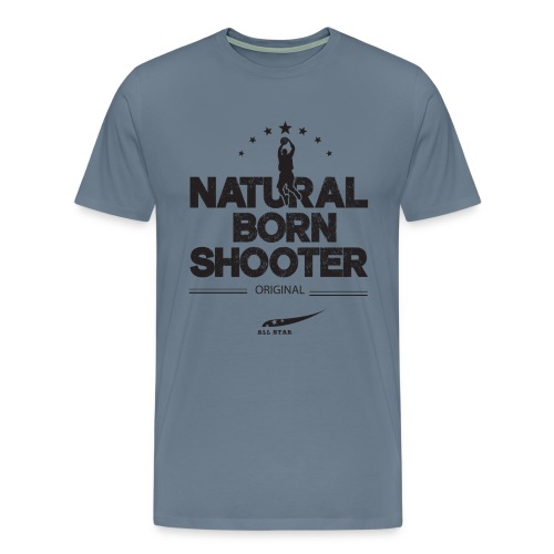 natural-born-shooter-blac - Men's Premium T-Shirt