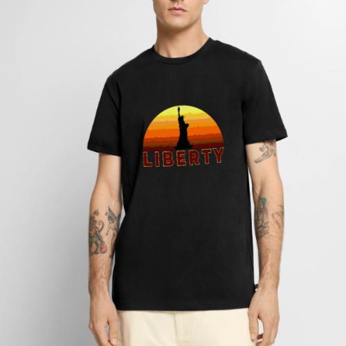 USA: Sunset Liberty Bold - Men's Premium T-Shirt