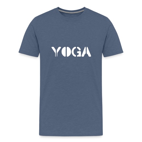 YOGA white - Men's Premium T-Shirt