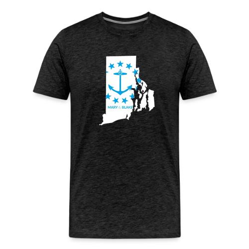 Mary And Blake Logo - RI Map - Men's Premium T-Shirt