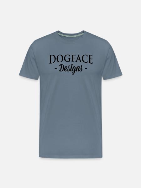 dogface-sleeve-dark - Men's Premium T-Shirt - steel blue