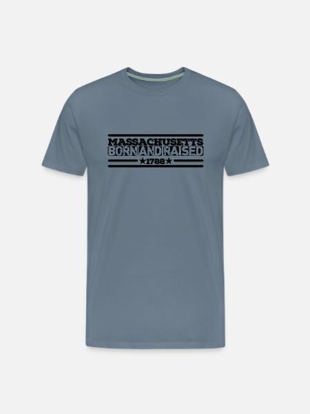 Massachusetts - Men's Premium T-Shirt - steel blue