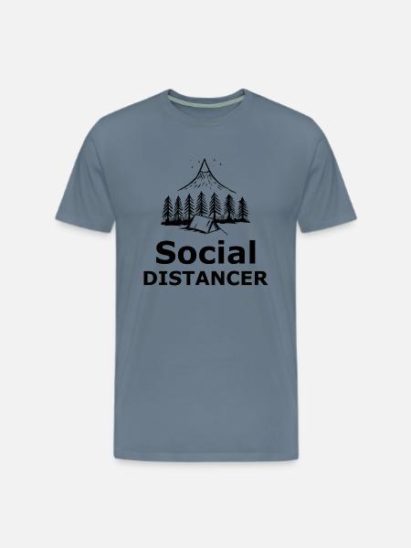 Social Distancer - Men's Premium T-Shirt - steel blue