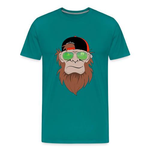 Squatch Basketball Cartoon - Men's Premium T-Shirt