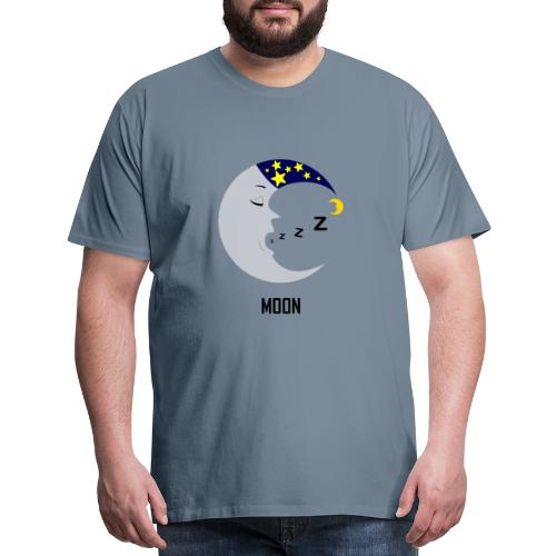 Sleepy Silvery Yawning Moon - Men's Premium T-Shirt