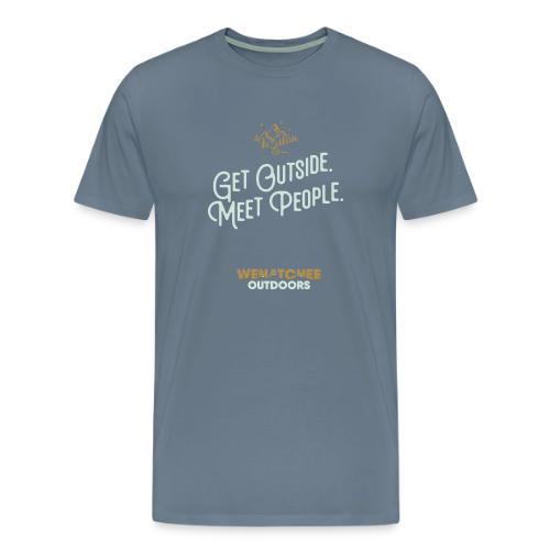 Get Outside. Meet People. 2-Tone, Alternate - Men's Premium T-Shirt