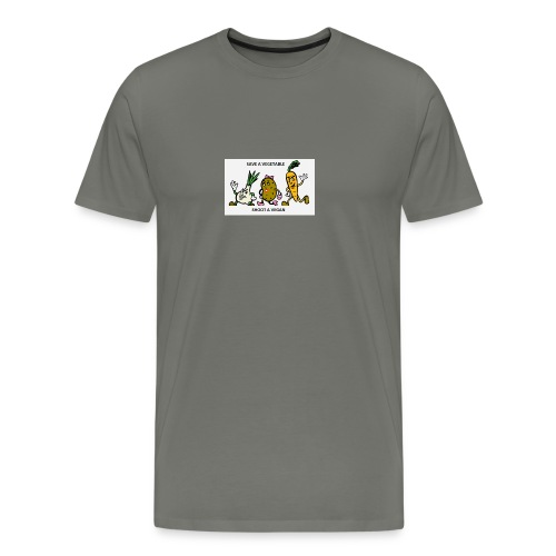 SAVE A VEGETABLE SHOOT A VEGAN - Men's Premium T-Shirt