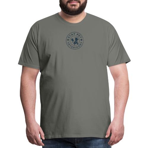 Stay Pet Vet Blue Worn Logo - Men's Premium T-Shirt