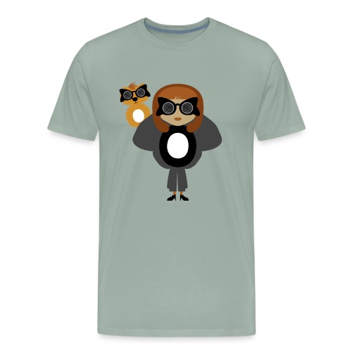 Alphabet letter O - Fashion Girl and Creature - Men's Premium T-Shirt