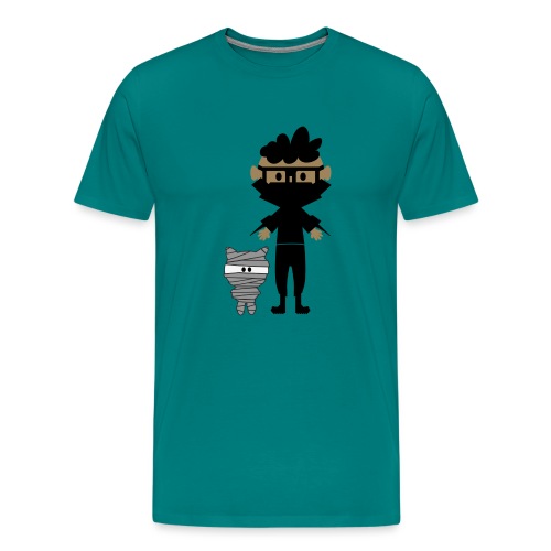 Silly Ninja Boy and His Mummy - Men's Premium T-Shirt