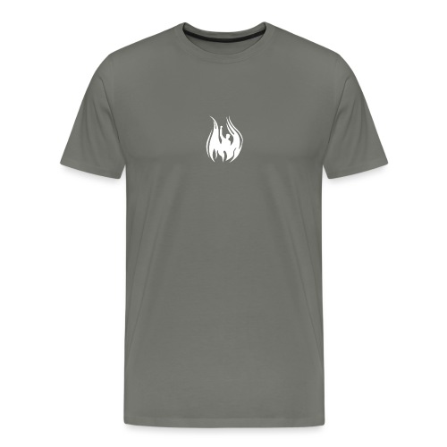 Front (DMN Flame Man-White) _ Back (Blank) - Men's Premium T-Shirt