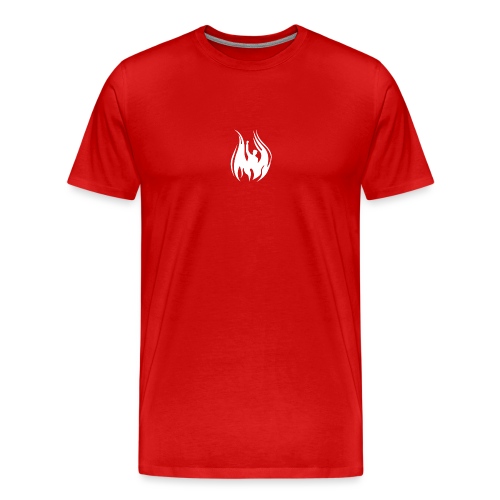Front (DMN Flame Man-White) _ Back (Blank) - Men's Premium T-Shirt