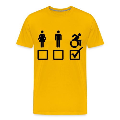 A wheelchair user is also suitable - Men's Premium T-Shirt