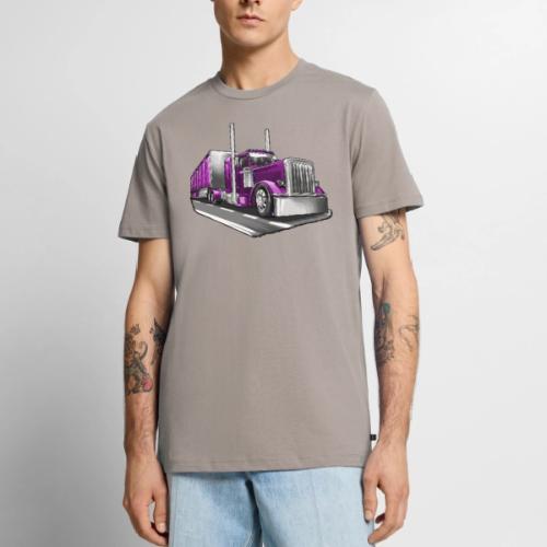 Tracktor Trailer Semi Truck Big Rig - Men's Premium T-Shirt