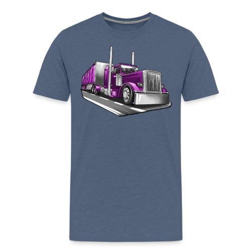 Tracktor Trailer Semi Truck Big Rig - Men's Premium T-Shirt
