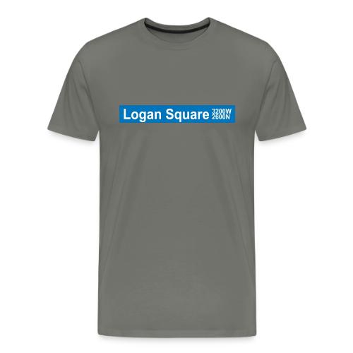 Logan Square CTA Blue Line - Men's Premium T-Shirt