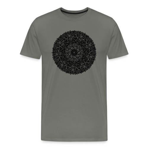 Organic Macrocosm Mandala - Black Ink - Men's Premium T-Shirt