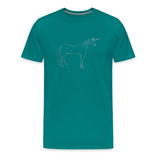 unicorn outline - Men's Premium T-Shirt